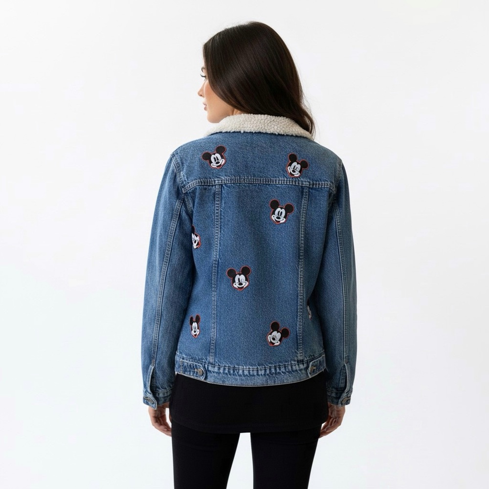 Mickey Mouse Denim Shearing Jacket  Sz 4